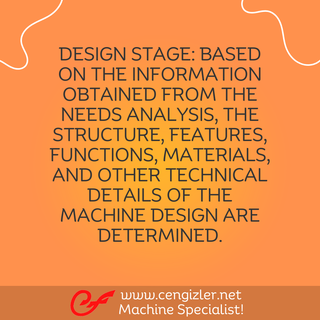 3 Design Stage. Based on the information obtained from the needs analysis, the structure, features, functions, materials, and other technical details of the machine design are determined